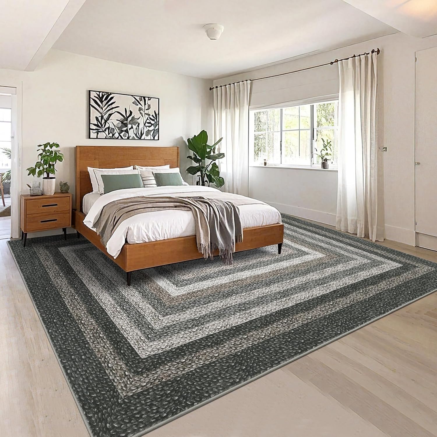 Multi-layer rectangular nested pattern carpet