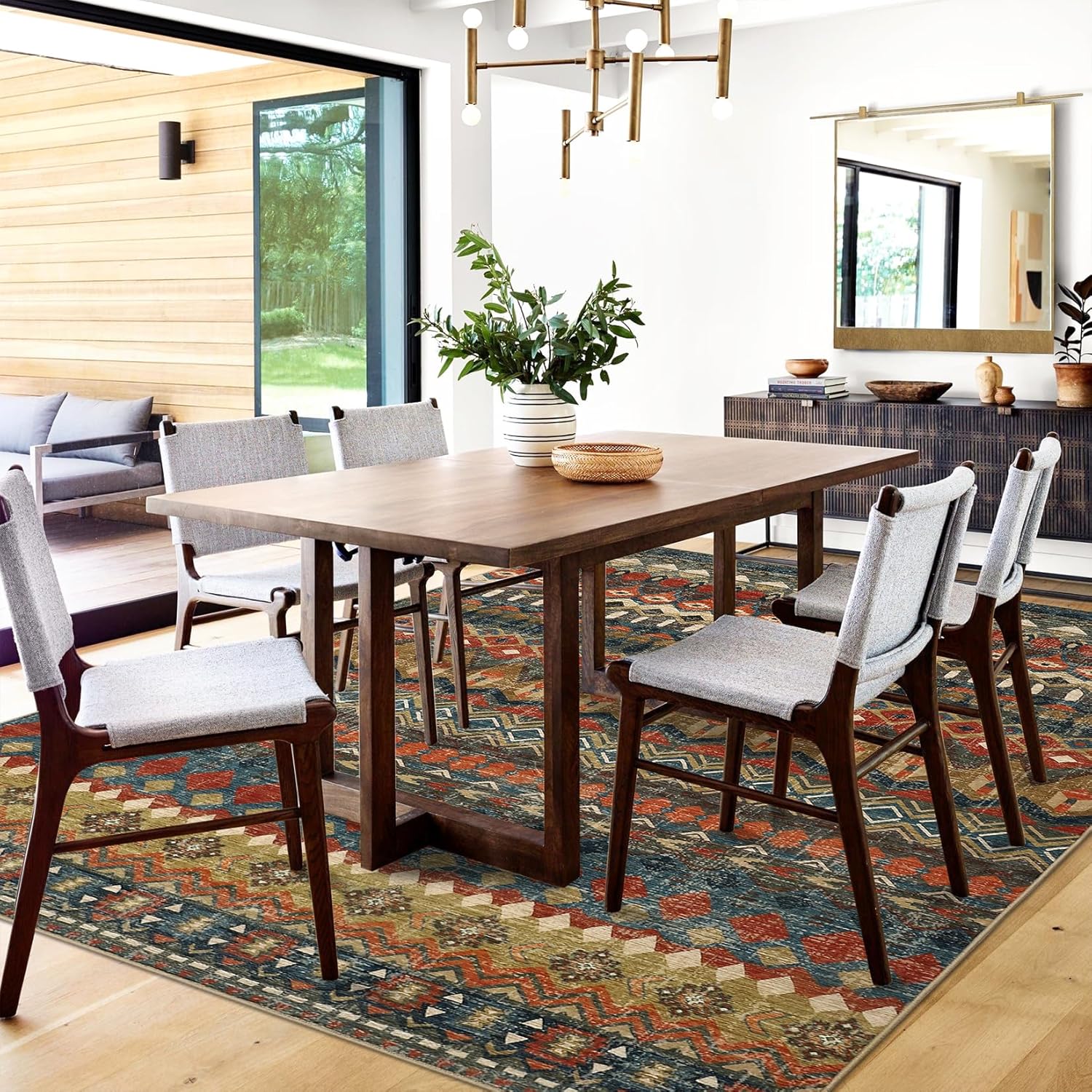 Bohemian Geometric Carpet